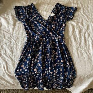 Blue floral dress
